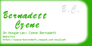 bernadett czene business card